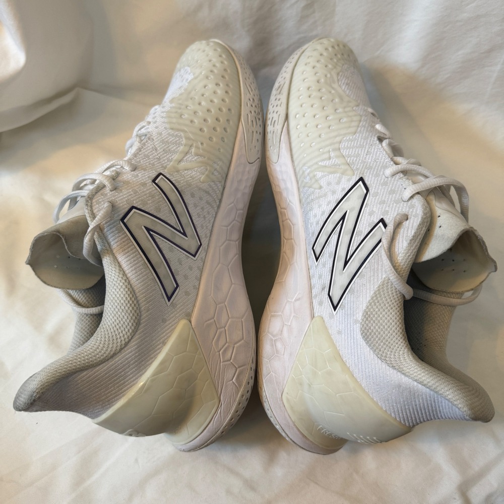 New Balance Fresh Foam Lav V2 White Blue Tennis Shoes MCHLAVL2 Mens 14 - Picture 5 of 8